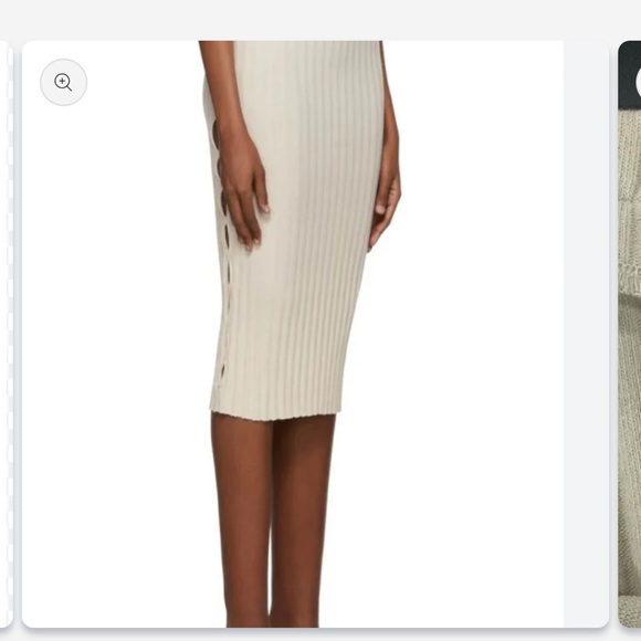 REVOLVE x Cotton Citizen NWT Brown Ribbed Cutout Midi Skirt 🤎 Size XS 🤎 - Picture 4 of 5